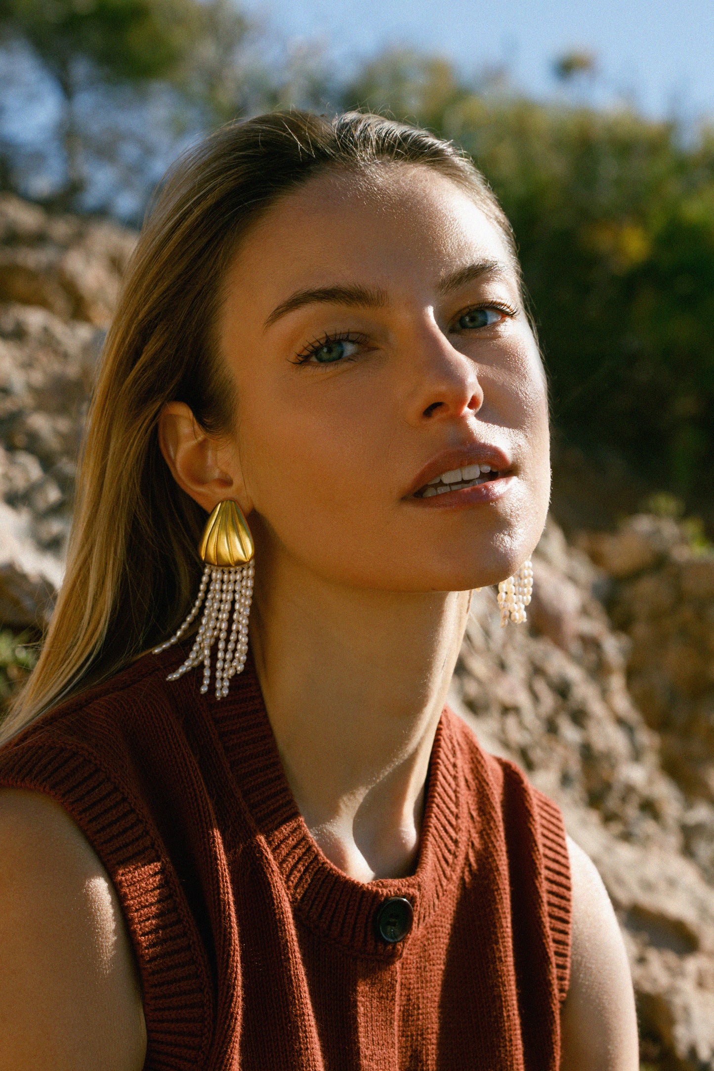 Pendientes Helia Oro