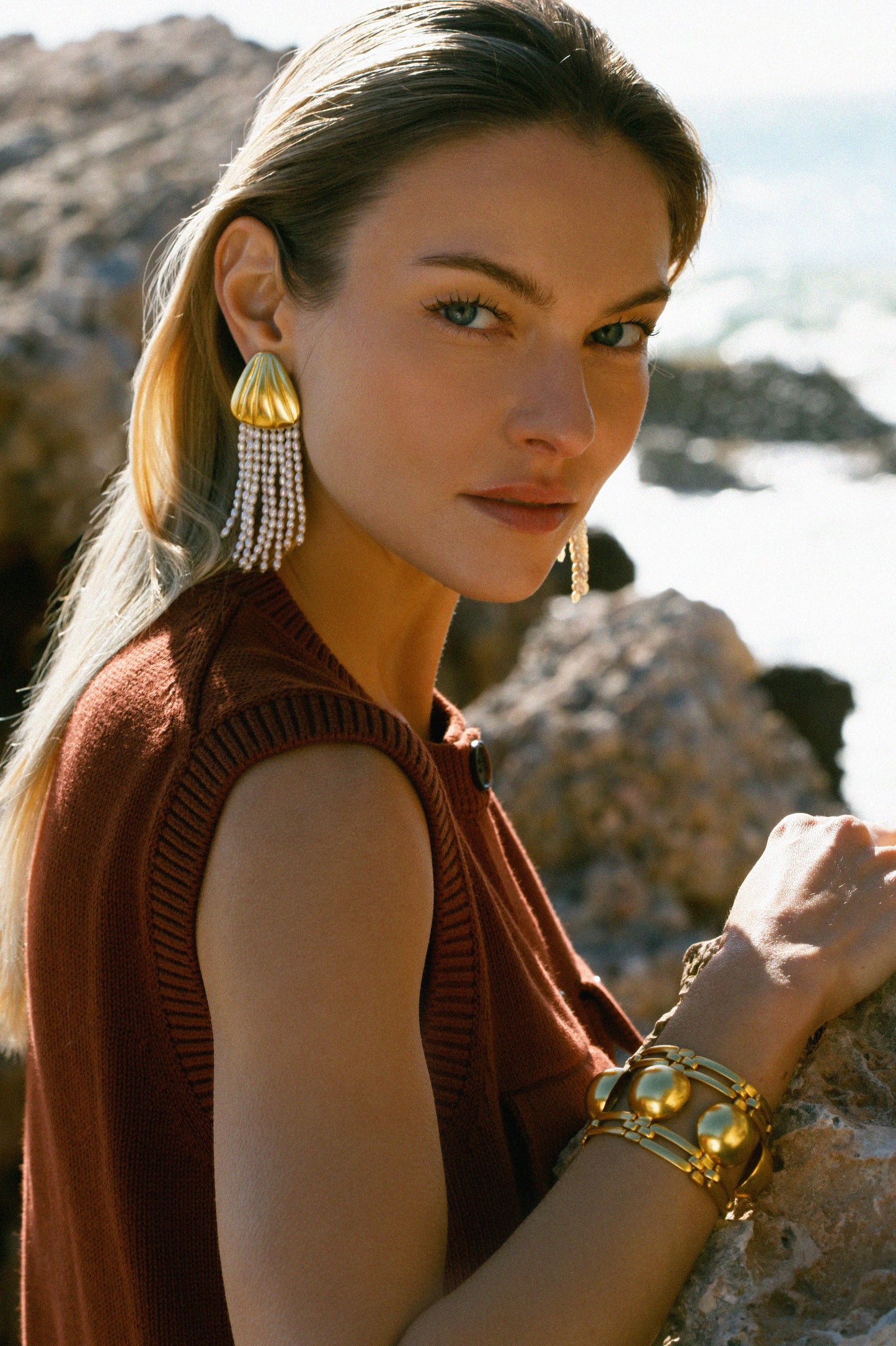 Pendientes Helia Oro