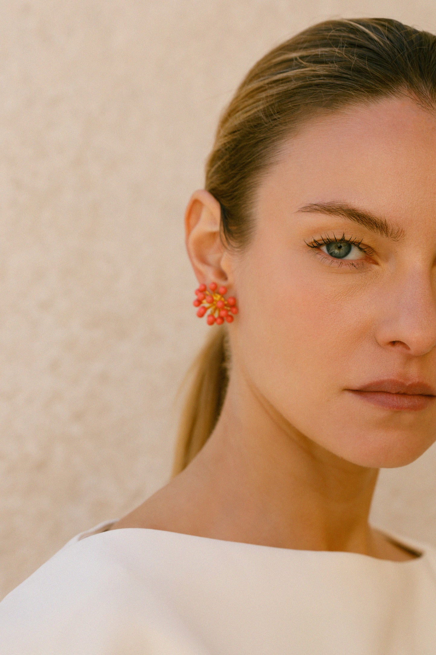 Pendientes Victoria Coral
